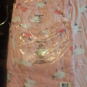 Lot of 4 Pink White Stag Womens Plus Sleepwear Night Shirts 2X/3X 20W-24W NWT